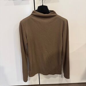 Zara Basic Mock Neck Long Sleeve in  Olive Brown size S